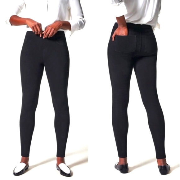 Spanx Black Jean-ish Shaping Ankle Leggings S - Picture 1 of 11